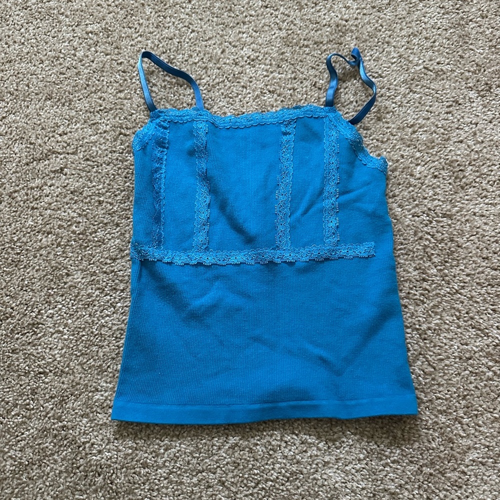 BDG Vibrant Blue Camisole with Lace Detail
